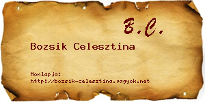 Bozsik Celesztina névjegykártya
